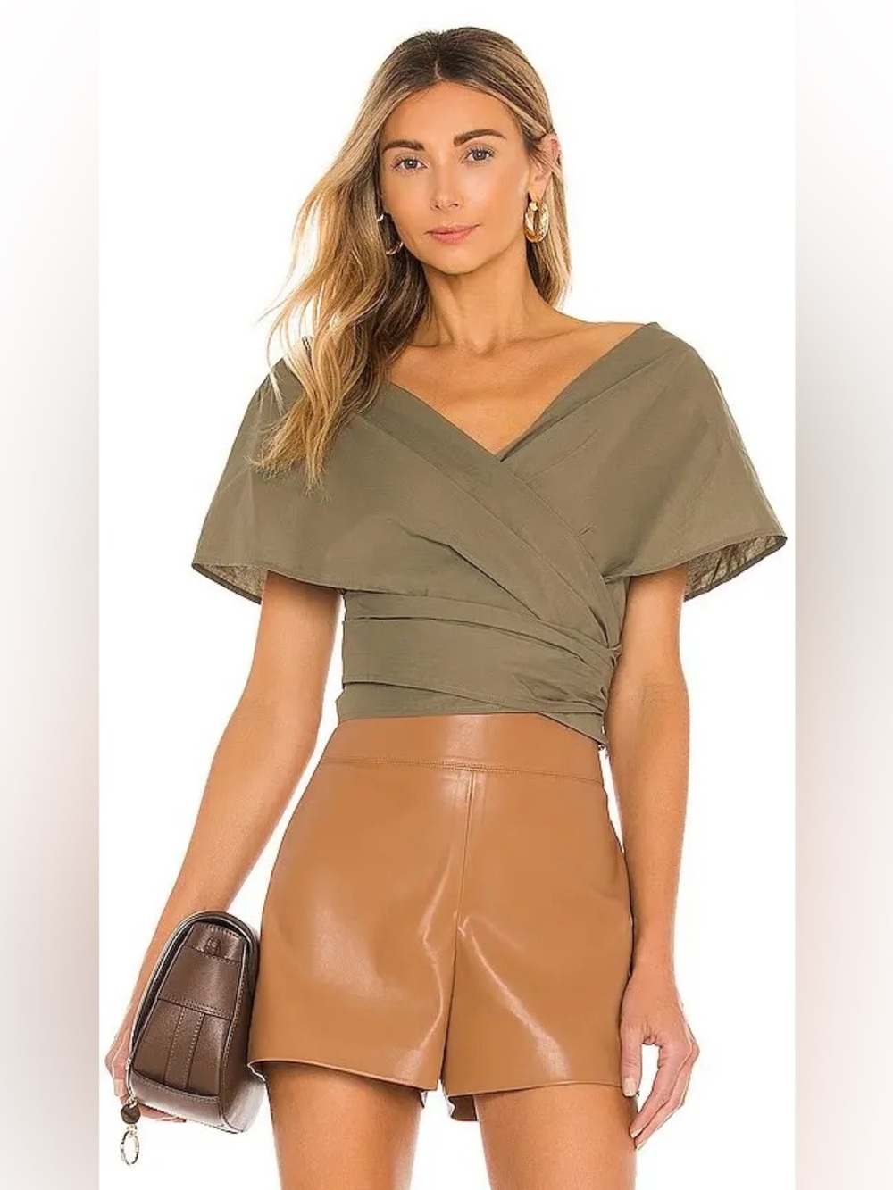 L'Academie The Fantasia Top in Olive Size M